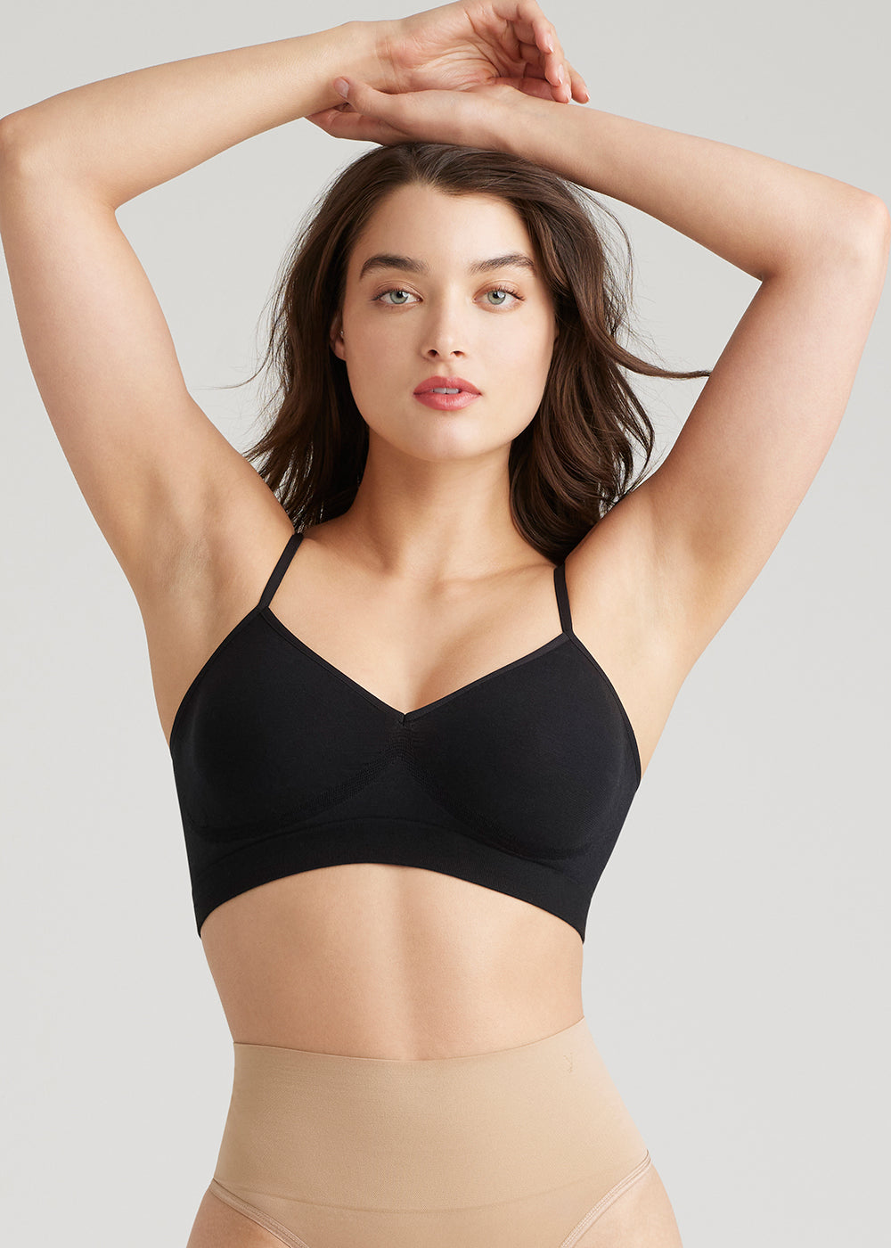Audrey Unlined Bralette - Outlast® Seamless from Yummie in Black  - 1