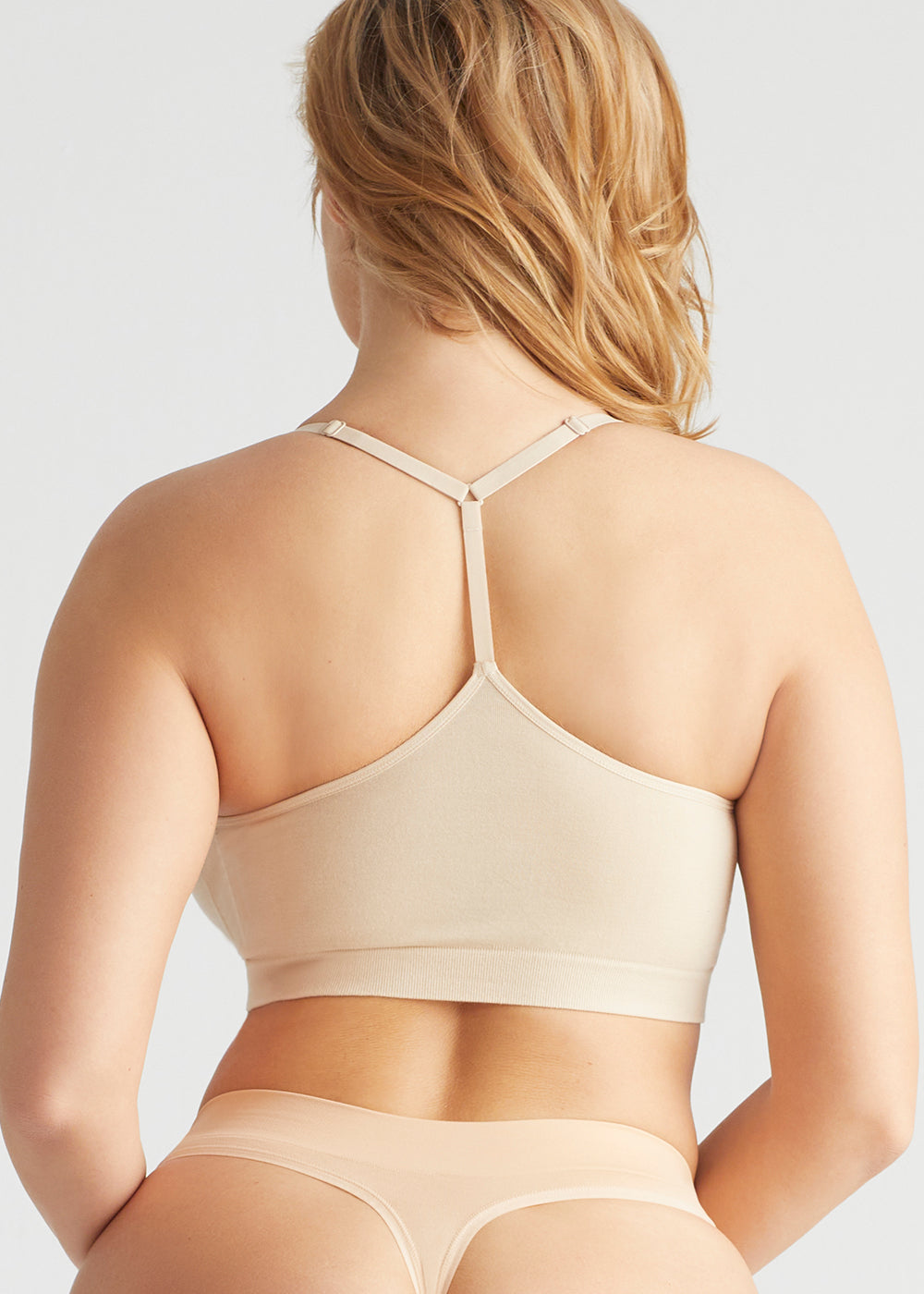 Emmie T-Back Bralette - Outlast® Seamless from Yummie in Frappe  - 1