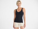 2-Way Shaping Tank - Outlast® Seamless in Black and Mona a shaping short in Nude worn by a  woman is standing facing forward with arms at sides Yummie