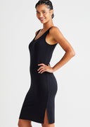 Lounge Dress with Side Slits - Baby French Terry