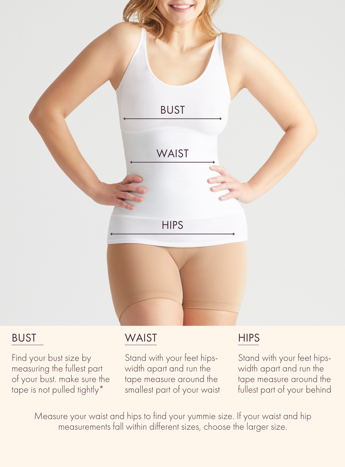 Model wearing Yummie Seamlessly Shaped Convertible Camisole w/Outlast in Frappe and Yummie Ultralight Seamless Shaping Short in Frappe