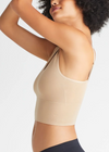 Claudia Longline Bra Top w/ Removable Pads from Yummie in Almond - 2