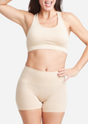 Longline Cross Back Bralette w/ Removable Pads from Yummie in Frappe - 3