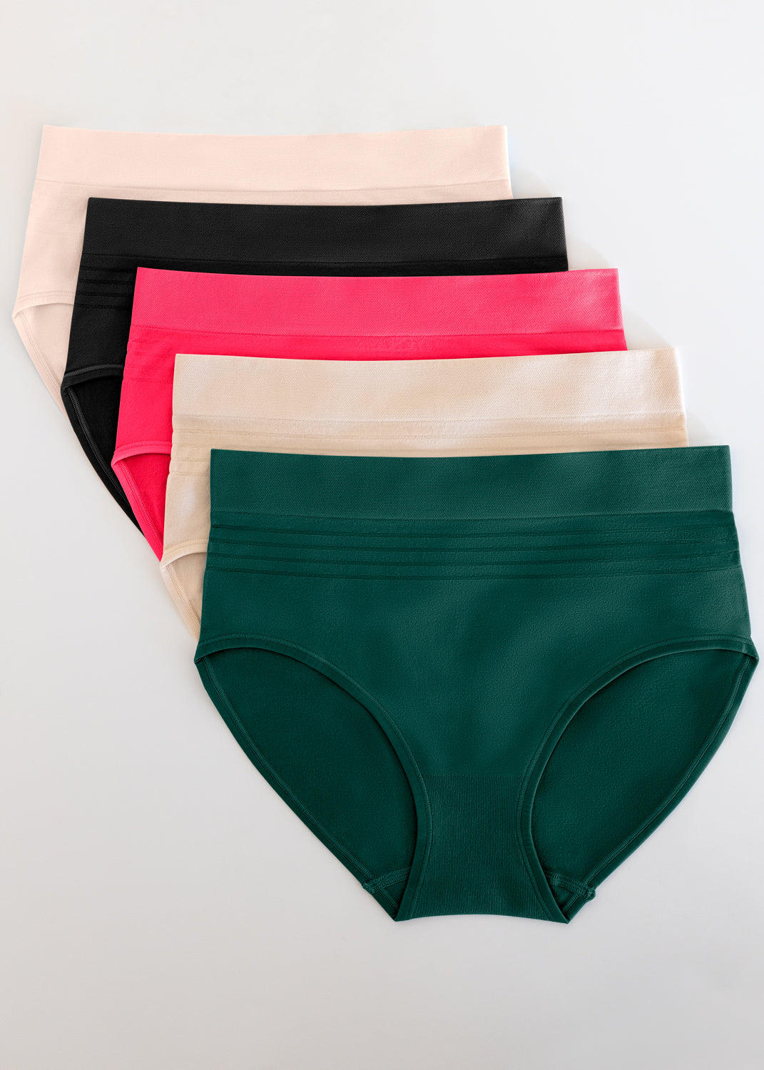 5 pack Non Shaping Retro Brief Shadow Stripe