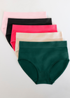 5 pack Non-Shaping Retro Brief - Assorted Shadow Stripe from Yummie in Assorted Shadow Stripe - 1
