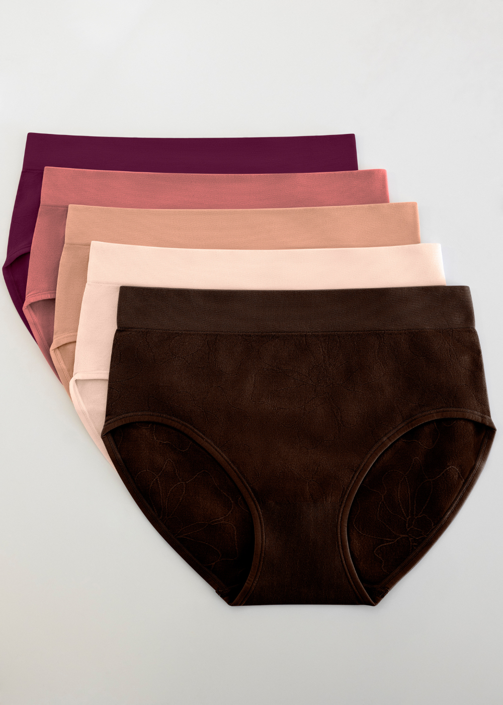 5 pack Non Shaping Retro Brief Lace Jacquard