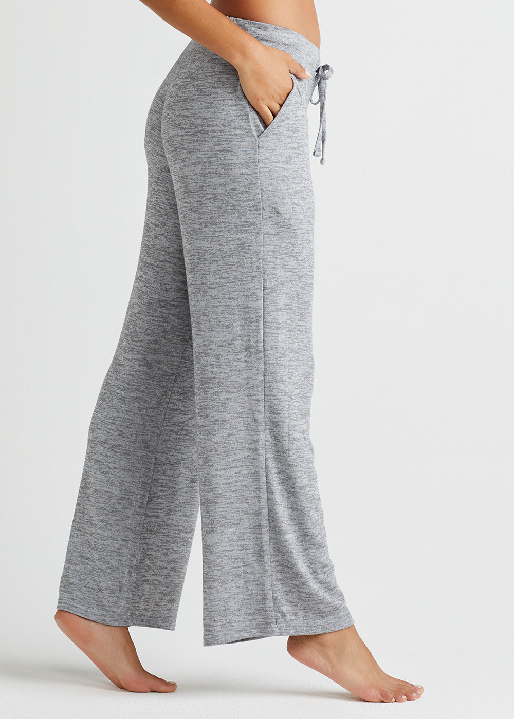 Wide Leg Lounge Pant - Slub Knit