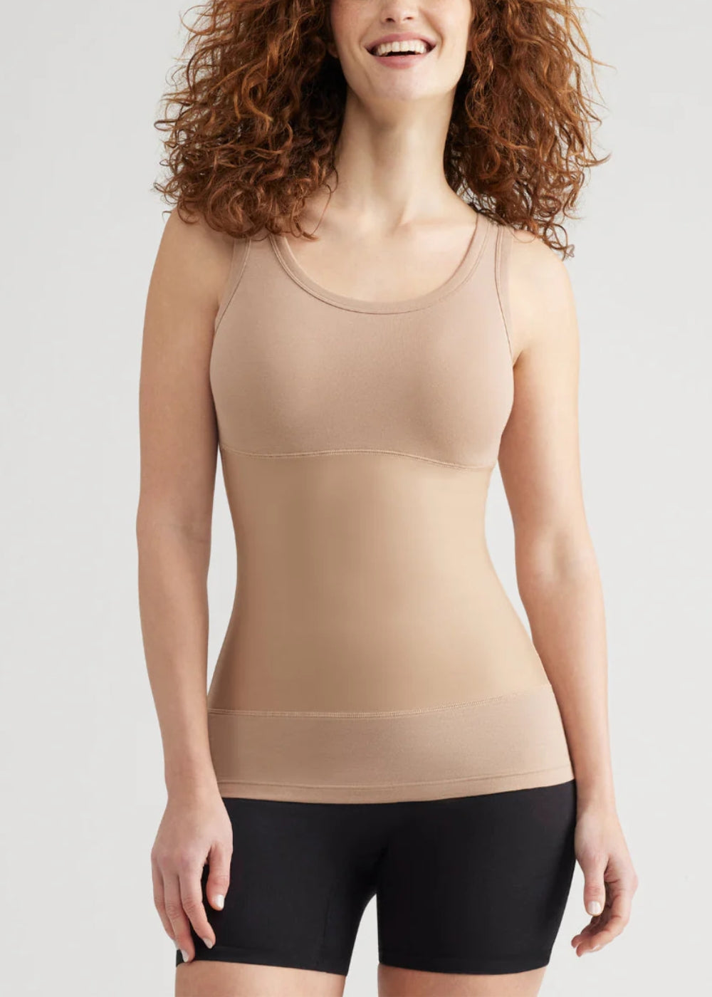 Boyfriend Tummie® 3 Panel Shapewear Tank Top Almond