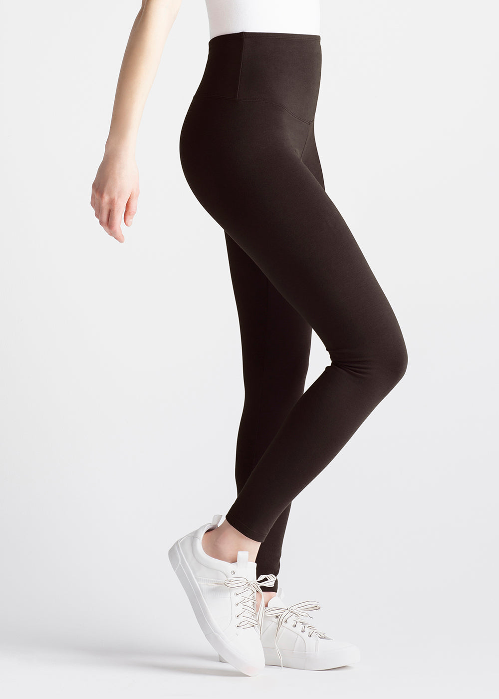 Rachel Shaping Legging - Cotton Stretch from Yummie in Mole Brown  - 1