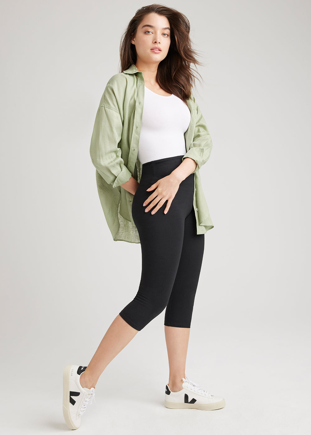 Cotton stretch basic leggings