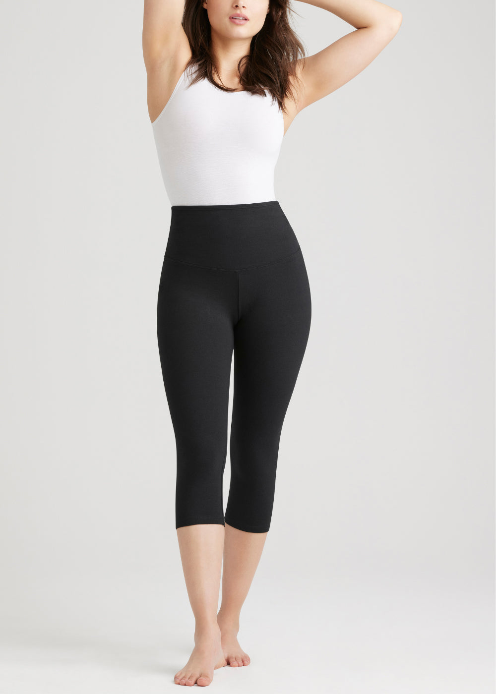 Yummie Talia Cotton Control Crop Shaping Legging in Black