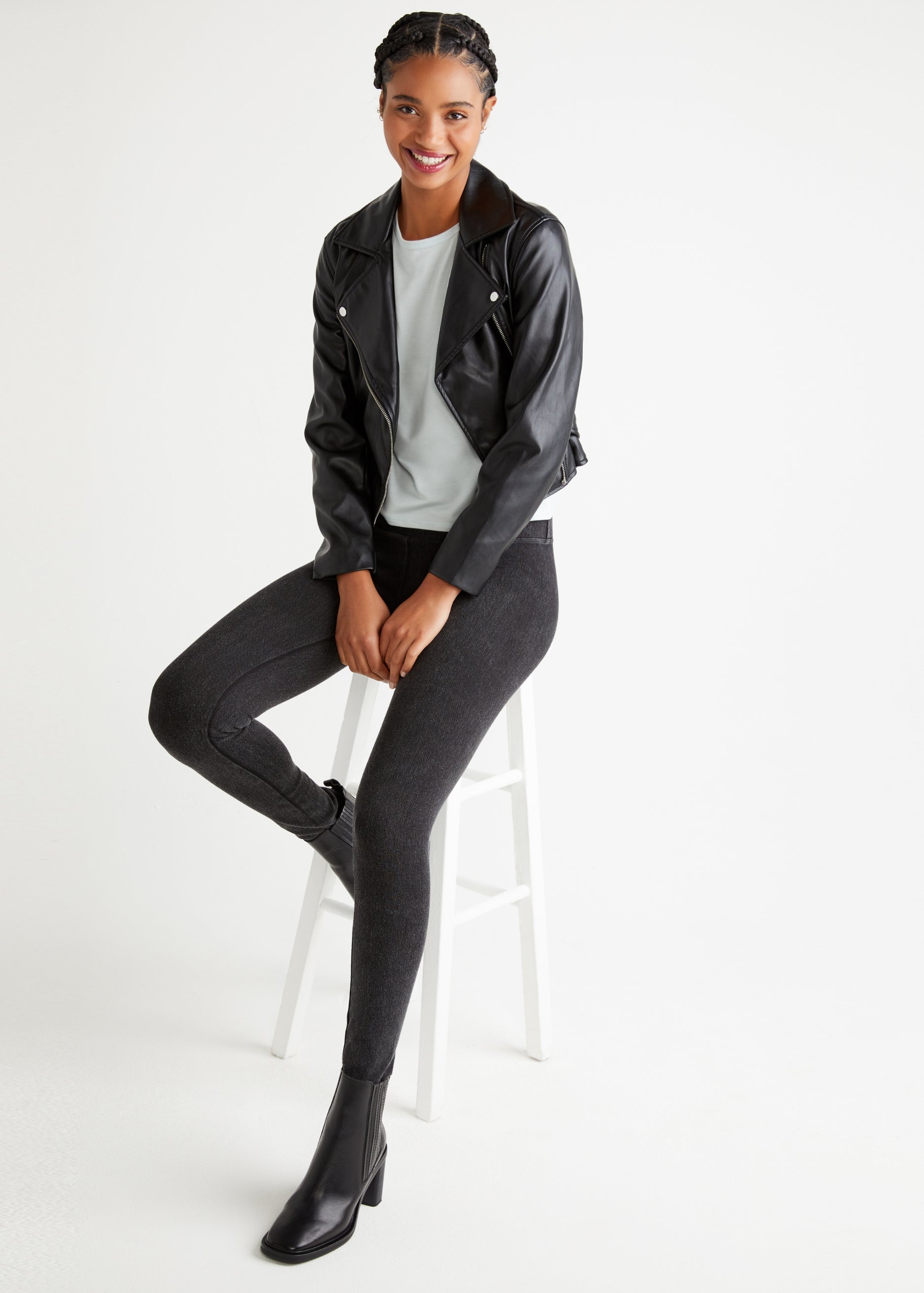 Fresh Look at Women S Shaping Denim Legging In Charcoal