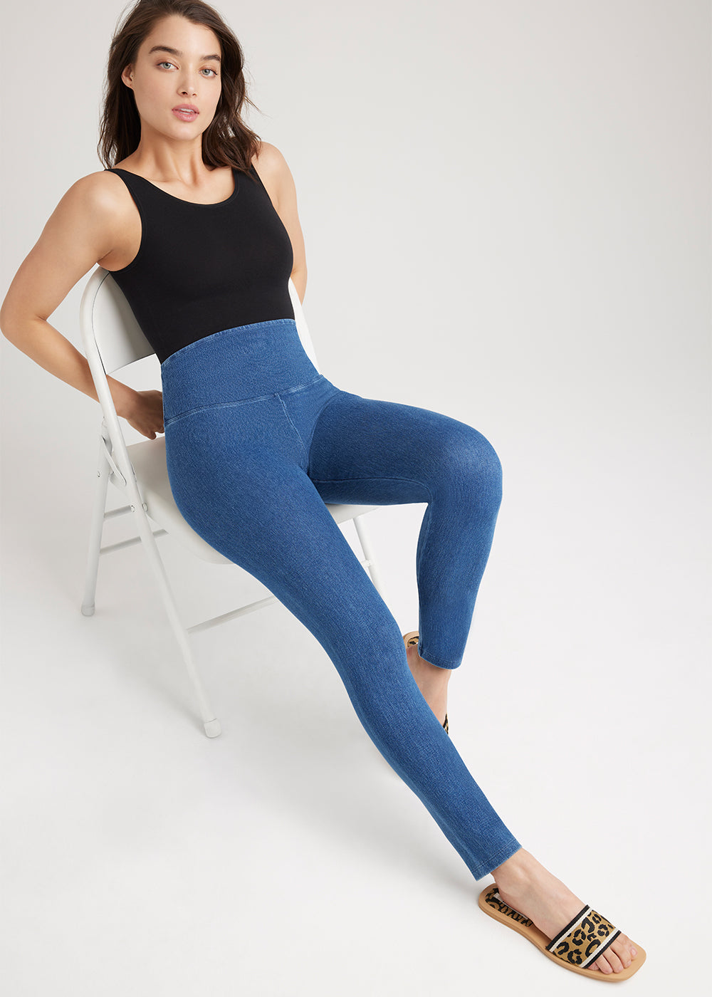 Denim Shaping Legging Mid Wash