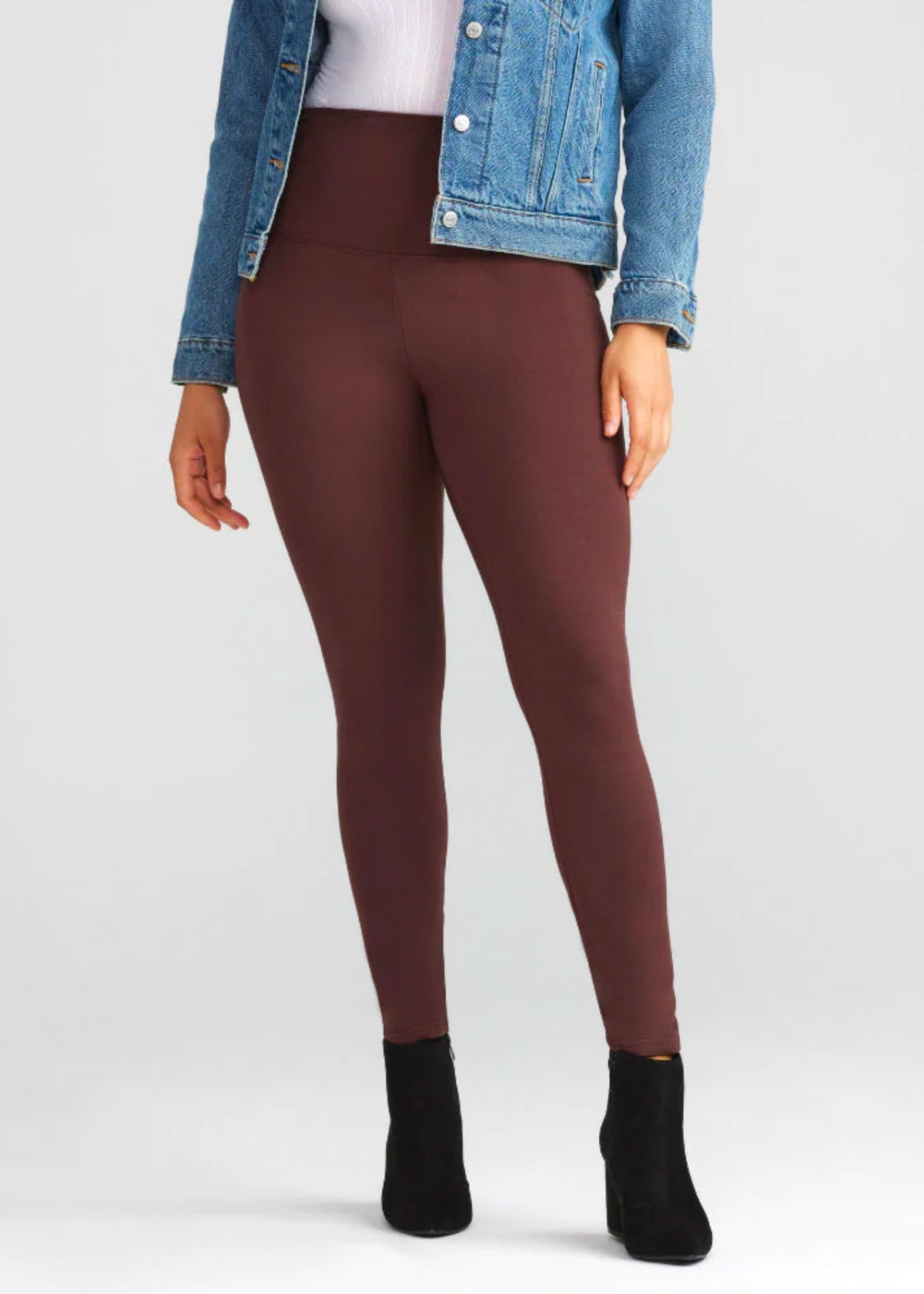 Ponte Shaping Legging from Yummie in Deep Mahogany  - 1
