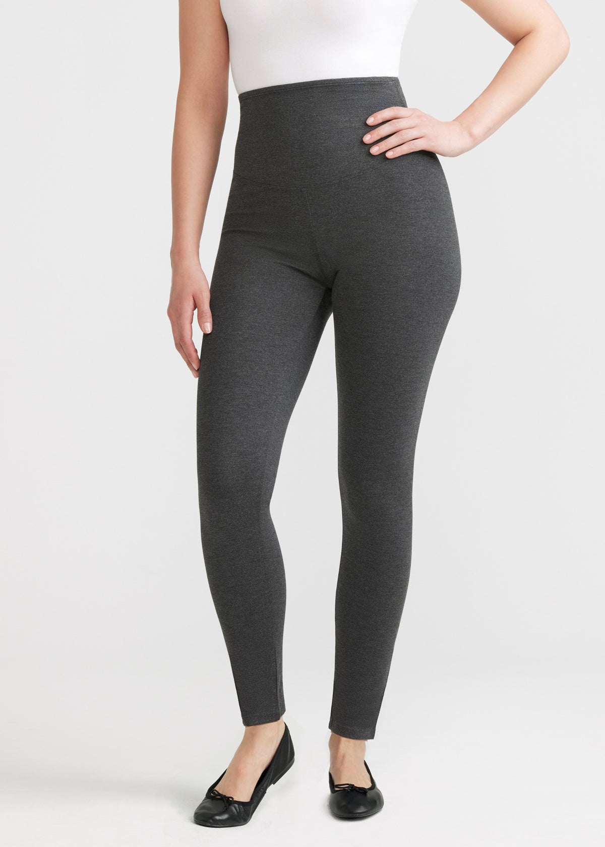 Ponte Shaping Legging from Yummie in Heather Charcoal  - 1