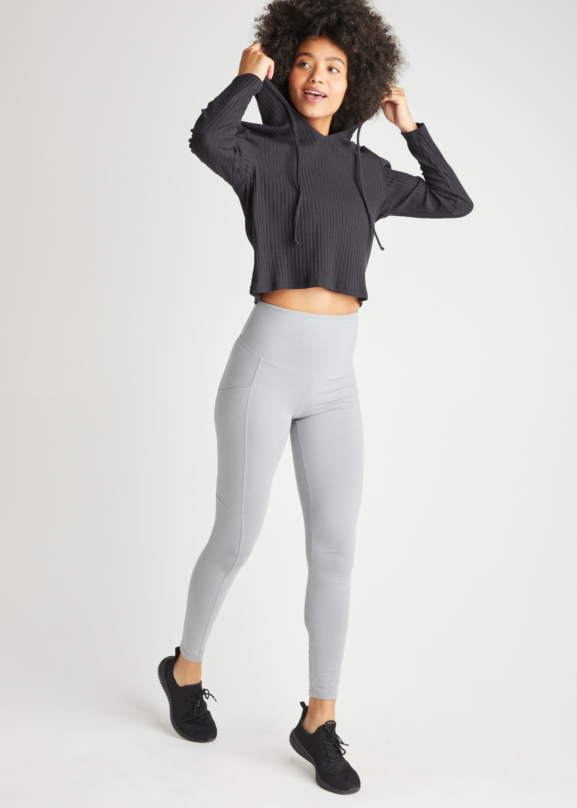 Rachel Shaping Legging with Side Pockets - Cotton Stretch