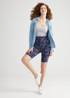 Mel Shaping Biker Short - 360Sculpt™ Cotton from Yummie in Eclipse Blue Camo - 1