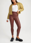 Faux Leather Shaping Legging - Java from Yummie in Java - 3
