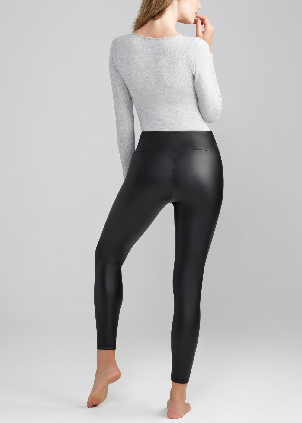 Faux Leather Shaping Legging, yummie