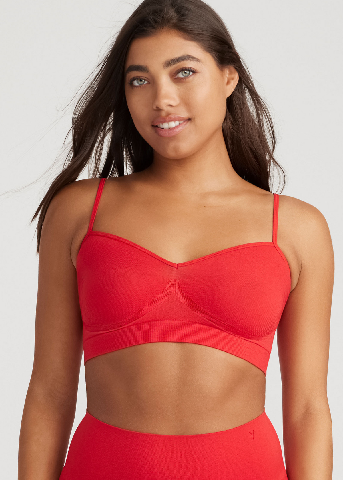 Audrey Unlined Bralette - Outlast® Seamless from Yummie in Salsa  - 1
