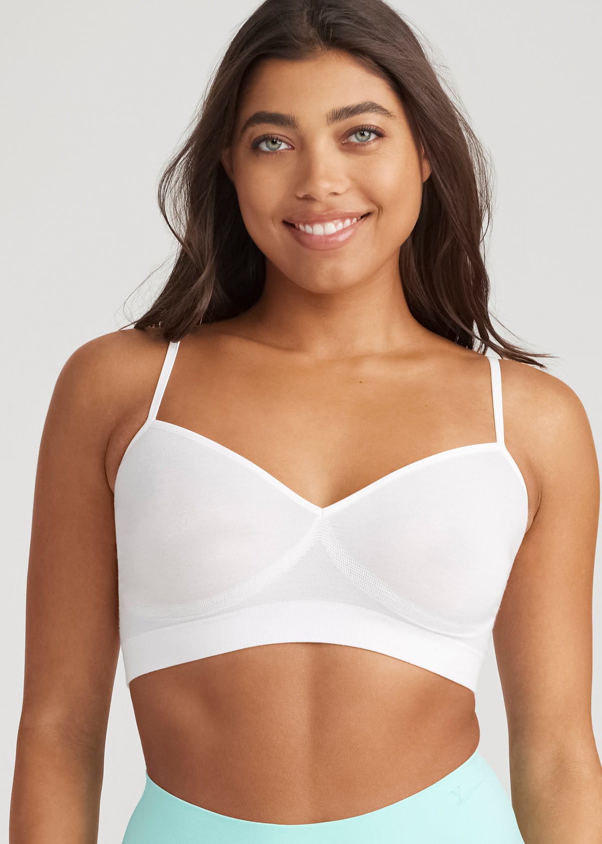 Audrey Unlined Bralette - Outlast® Seamless from Yummie in White  - 1