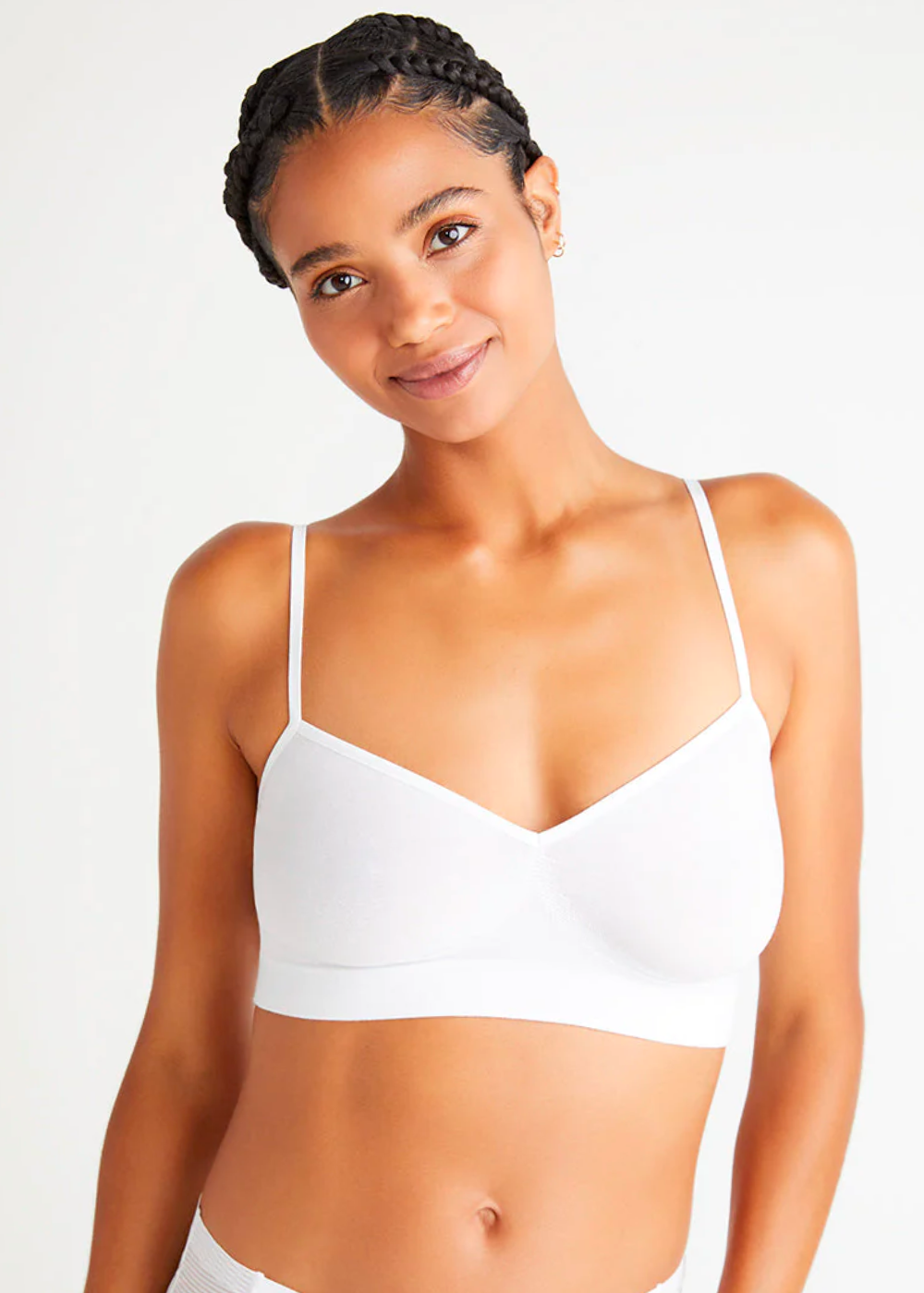 Audrey Unlined Bralette - Outlast® Seamless from Yummie in White  - 1