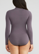 Buttery Soft Long Sleeve Bodysuit Dusty Mink Madelyn Mock Neck Buttery Soft Long Sleeve Bodysuit Dusty Mink Madelyn Mock Neck