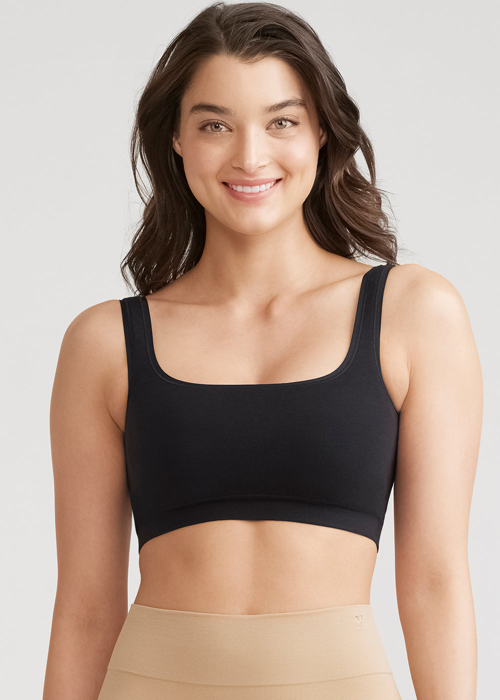 Yummie Tanya Scoopneck Bra, Black, Size M/L, from Soma