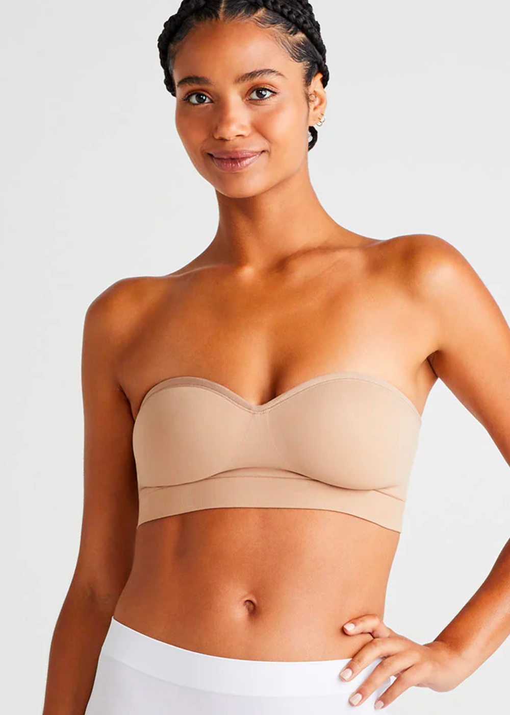 Peyton Contour Strapless Convertible Bra from Yummie in Almond  - 1