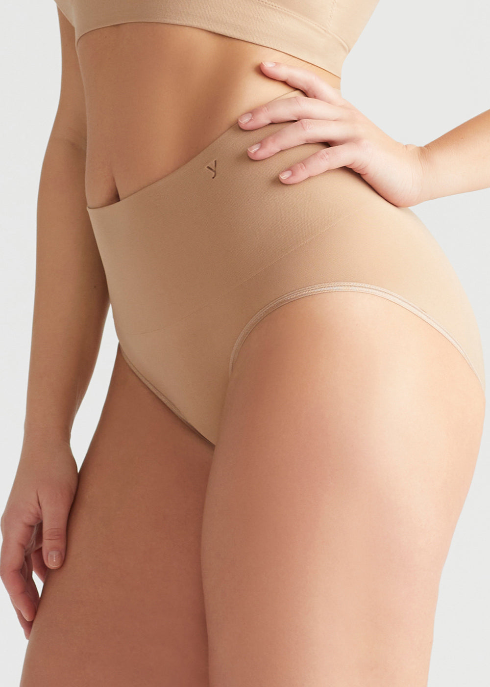 Ultralight Shaping Brief - Seamless from Yummie in Almond  - 1