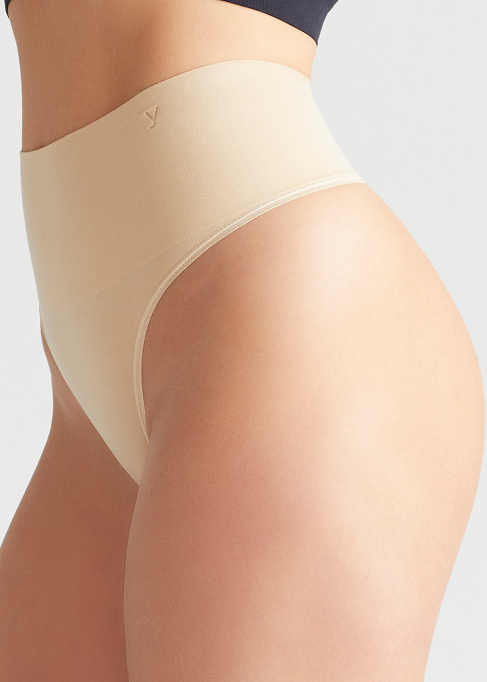  Women's Mid-Waist Thong Seamless Underwear Tummy