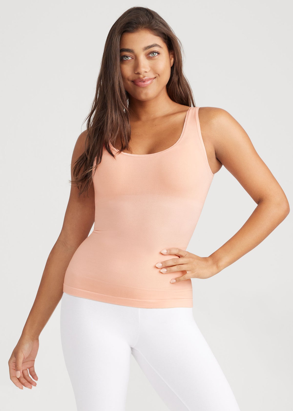 2-Way Shaping Tank - Outlast® Seamless from Yummie in English Rose  - 1