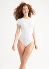 Short Sleeve Shaping Thong Bodysuit - Yummie SoftServe™ - White from Yummie in White - 1