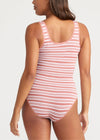 Ruby Shaping Full Back Bodysuit - 360Sculpt™ Cotton - Withered Rose/White Stripe from Yummie in Withered Rose/White Stripe - 4