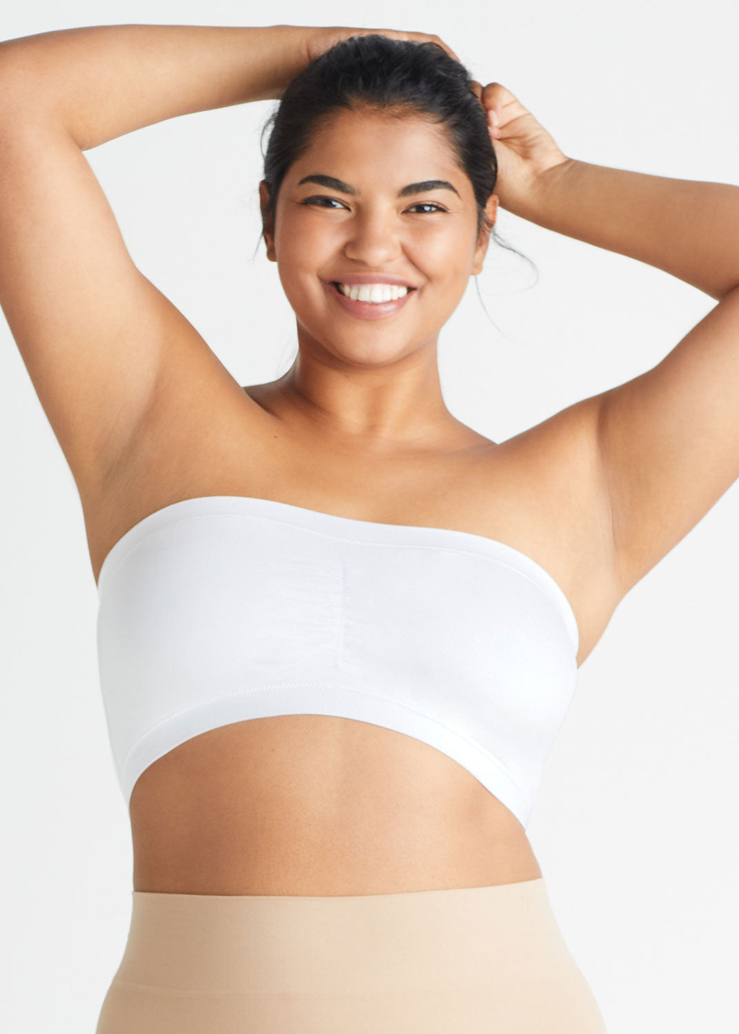 Bandeau Bra - Seamless from Yummie in White  - 1