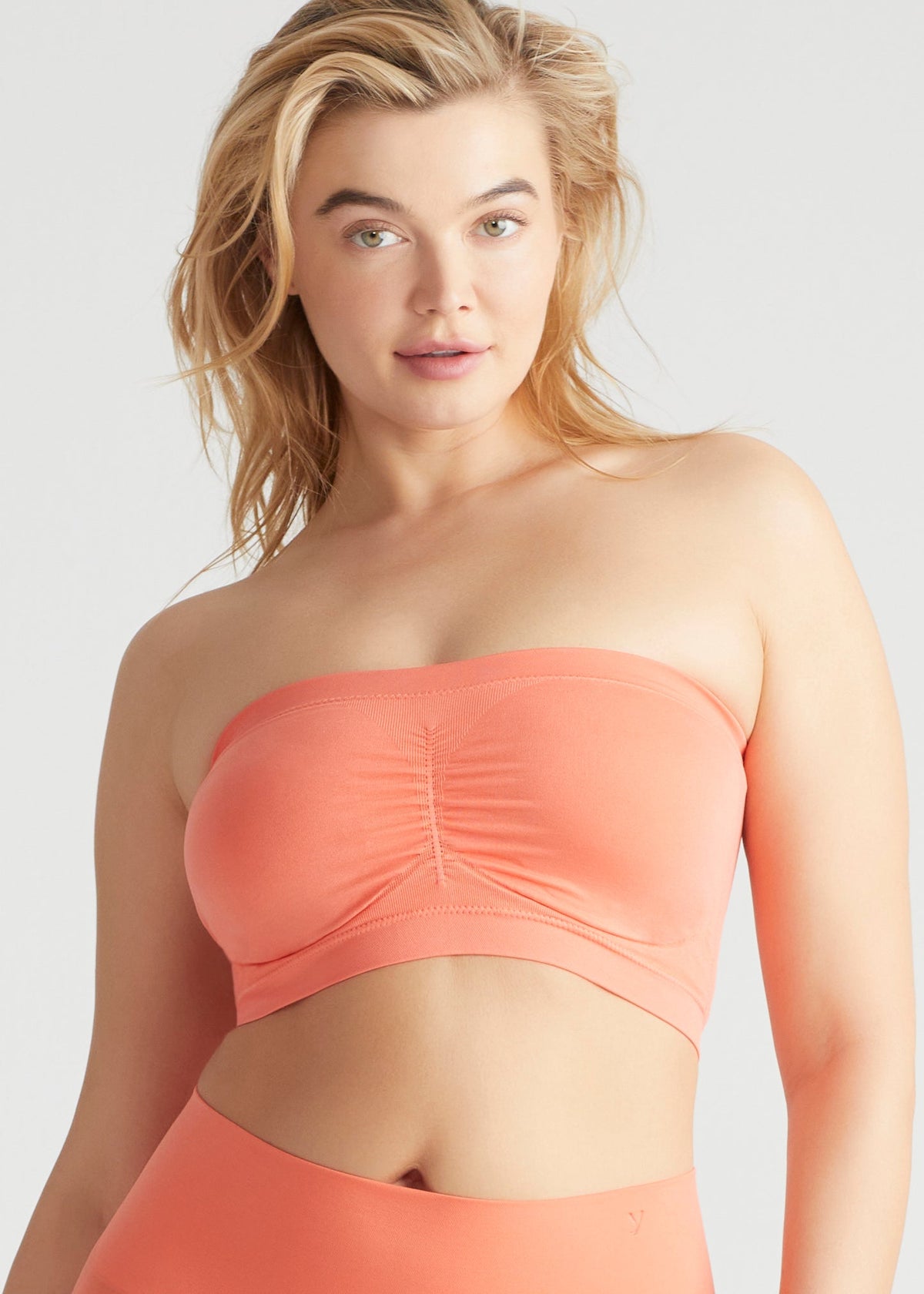 Bandeau Bra - Seamless from Yummie in Peach Echo  - 1