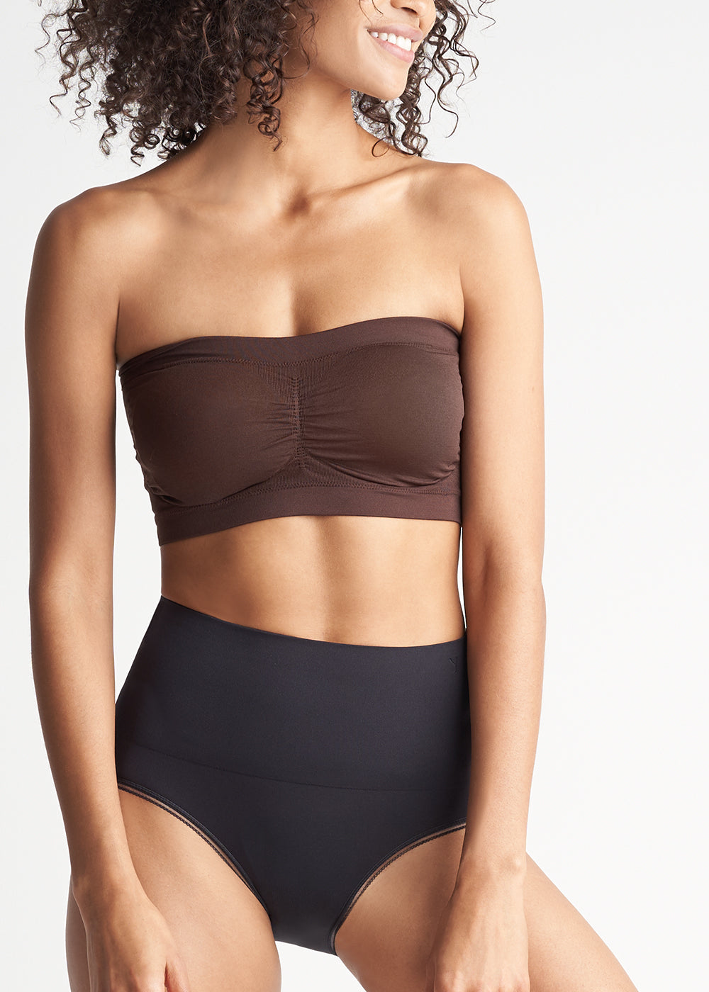 Bandeau Bra - Seamless from Yummie in Coffee Bean  - 1