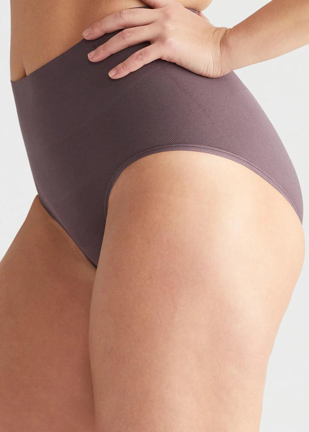 Livi Comfortably Curved Smoothing Brief - Seamless from Yummie in Raisin  - 1