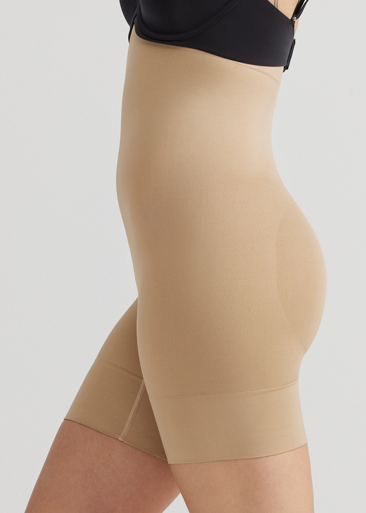Seamless Solutions - High Waist Shaping Short w/ Rear Shaping from Yummie in Almond  - 1