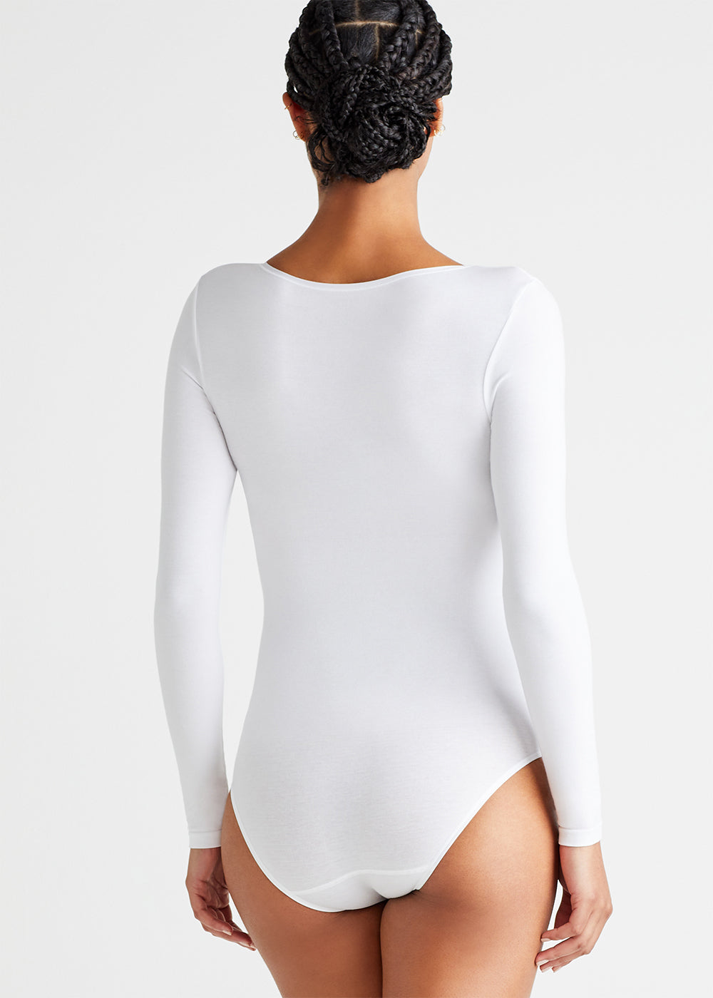 Yummie Women's Long Sleeve Thong Bodysuit, White, Medium/Large New With  Tags.