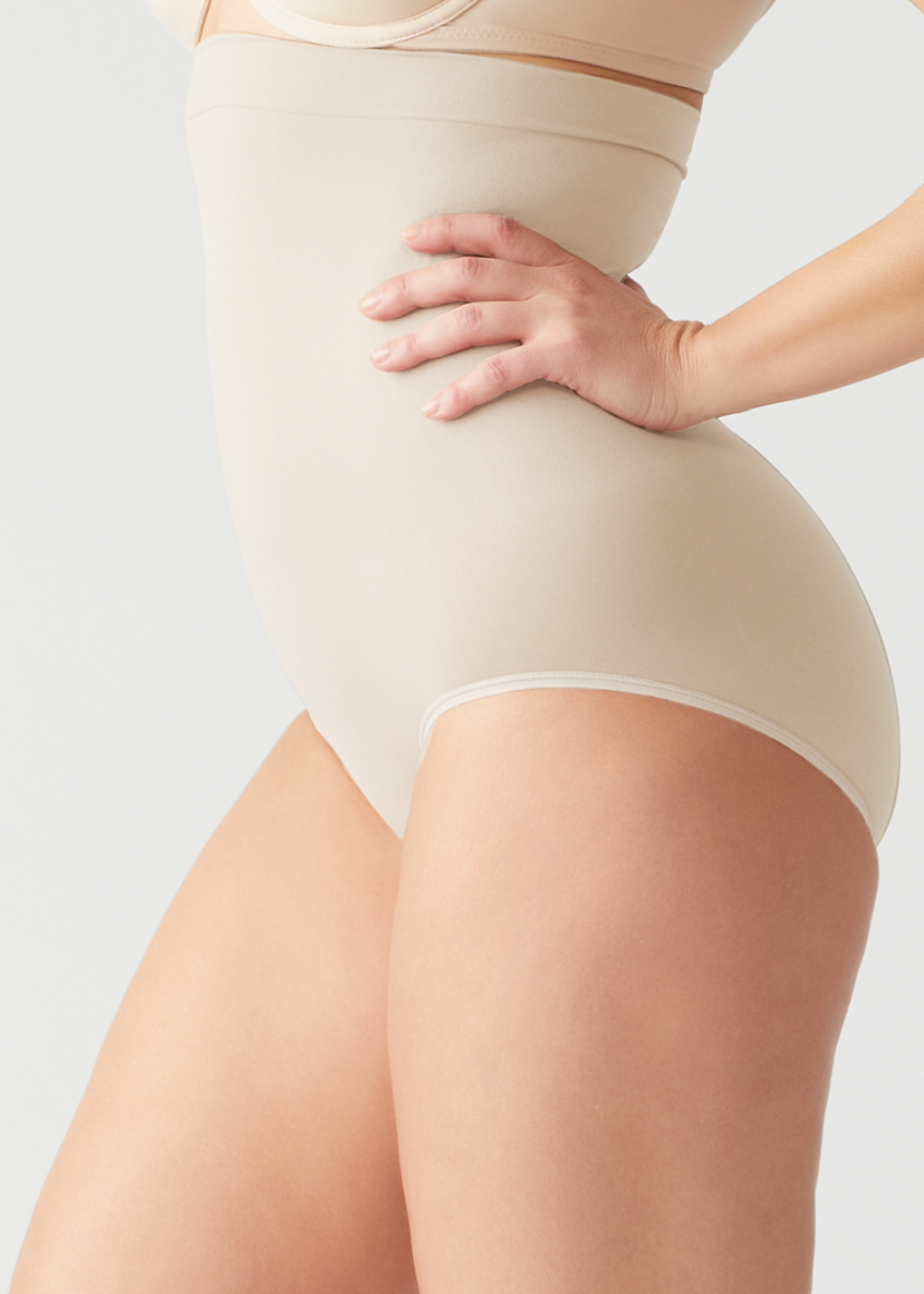 Seamless Solutions - High Waist Shaping Brief from Yummie in Nude  - 1
