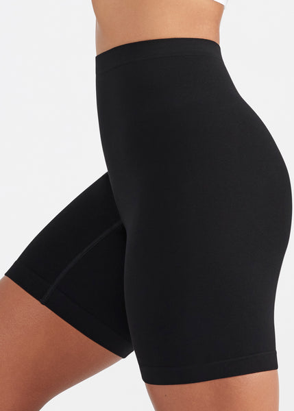 Black Seamless Soft Moisture Wicking Mid Waist Shapewear