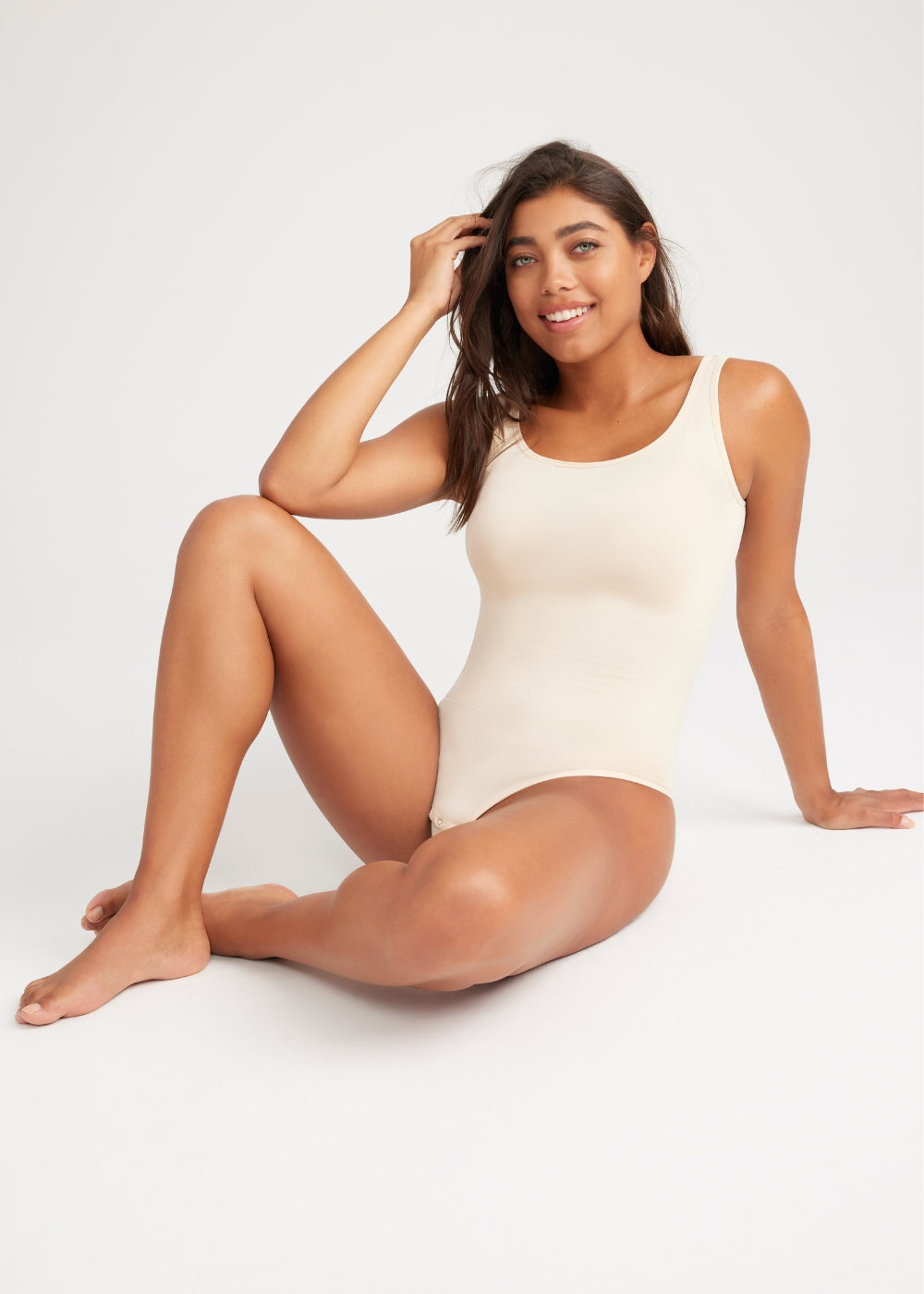 Ivy Shaping Thong Back Bodysuit - Seamless from Yummie in Nude  - 1
