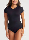 Lucy Short Sleeve T-Shirt Shaping Bodysuit - Black from Yummie in Black - 1