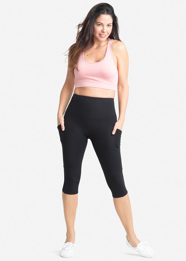 Talia Crop Shaping Legging w/ Pockets - 360Sculpt™ Cotton from Yummie in Talia Crop Shaping Legging w/ Pockets - 360Sculpt™ Cotton - 21