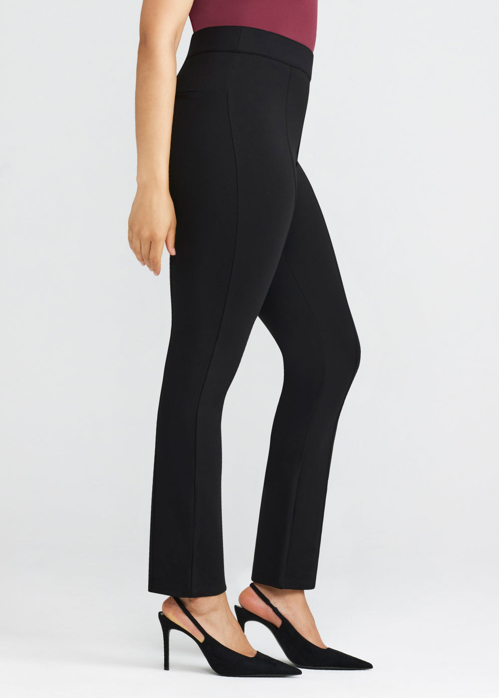 Ponte Slim Straight Leg Pant from Yummie in Black  - 1