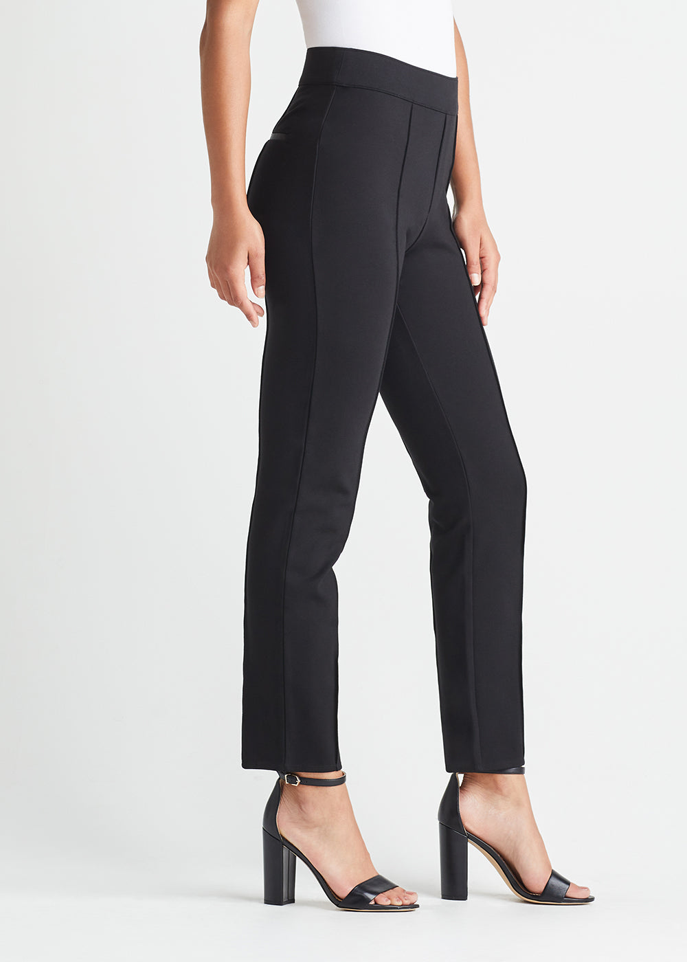 Ponte Slim Straight Leg Pant from Yummie in Black  - 1