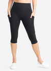 Talia Crop Shaping Legging w/ Pockets - 360Sculpt™ Cotton from Yummie in Black - 17