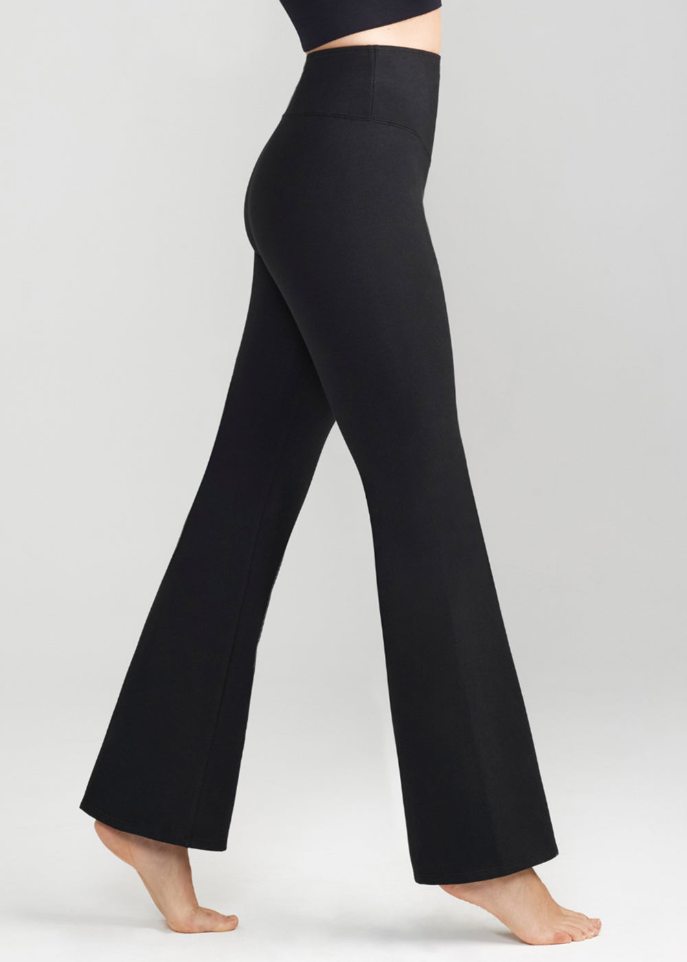 Susie Flare Shaping Legging - Cotton Stretch from Yummie in Black  - 1