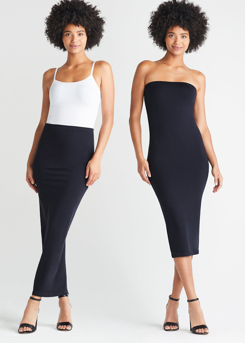Strapless Convertible Smoothing Tube Dress and Skirt from Yummie in Black  - 1